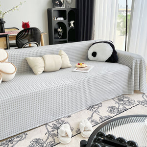 Cooling Textured Sofa Cover Washable Soft Couch Throw Blanket for Summer & Pets