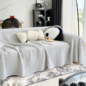 Cooling Textured Sofa Cover Washable Soft Couch Throw Blanket for Summer & Pets