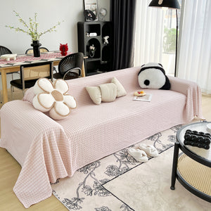 Cooling Textured Sofa Cover Washable Soft Couch Throw Blanket for Summer & Pets