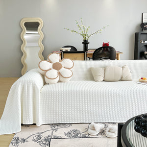 Cooling Textured Sofa Cover Washable Soft Couch Throw Blanket for Summer & Pets