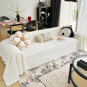 Cooling Textured Sofa Cover Washable Soft Couch Throw Blanket for Summer & Pets