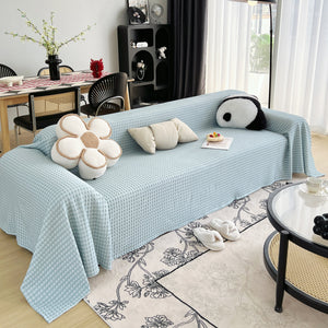 Cooling Textured Sofa Cover Washable Soft Couch Throw Blanket for Summer & Pets