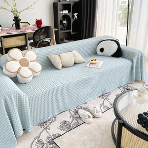 Cooling Textured Sofa Cover Washable Soft Couch Throw Blanket for Summer & Pets