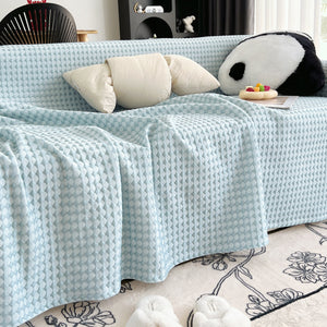 Cooling Textured Sofa Cover Washable Soft Couch Throw Blanket for Summer & Pets