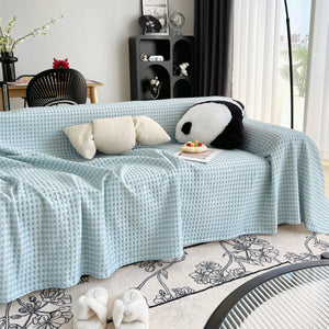Cooling Textured Sofa Cover Washable Soft Couch Throw Blanket for Summer & Pets