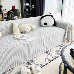 Cooling Textured Sofa Cover Washable Soft Couch Throw Blanket for Summer & Pets