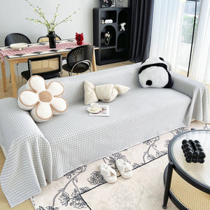 Cooling Textured Sofa Cover Washable Soft Couch Throw Blanket for Summer & Pets