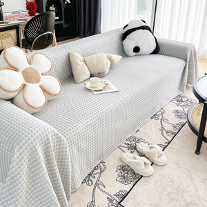 Cooling Textured Sofa Cover Washable Soft Couch Throw Blanket for Summer & Pets