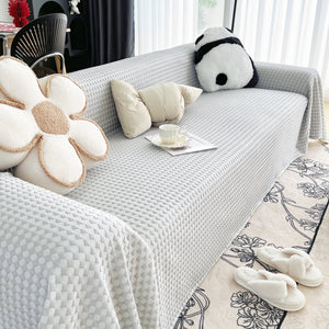 Cooling Textured Sofa Cover Washable Soft Couch Throw Blanket for Summer & Pets