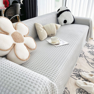 Cooling Textured Sofa Cover Washable Soft Couch Throw Blanket for Summer & Pets