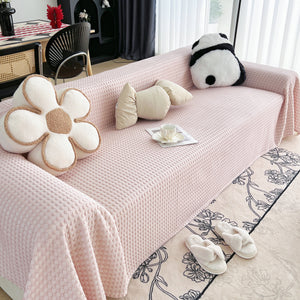 Cooling Textured Sofa Cover Washable Soft Couch Throw Blanket for Summer & Pets