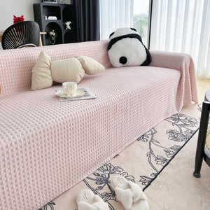 Cooling Textured Sofa Cover Washable Soft Couch Throw Blanket for Summer & Pets