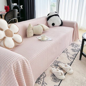 Cooling Textured Sofa Cover Washable Soft Couch Throw Blanket for Summer & Pets