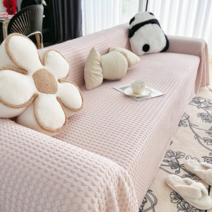 Cooling Textured Sofa Cover Washable Soft Couch Throw Blanket for Summer & Pets