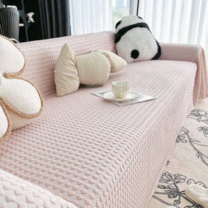 Cooling Textured Sofa Cover Washable Soft Couch Throw Blanket for Summer & Pets