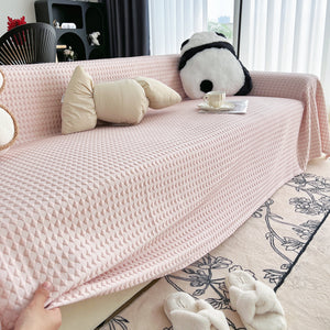 Cooling Textured Sofa Cover Washable Soft Couch Throw Blanket for Summer & Pets
