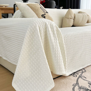 Cooling Textured Sofa Cover Washable Soft Couch Throw Blanket for Summer & Pets