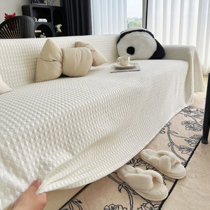 Cooling Textured Sofa Cover Washable Soft Couch Throw Blanket for Summer & Pets