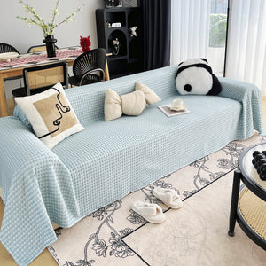 Cooling Textured Sofa Cover Washable Soft Couch Throw Blanket for Summer & Pets