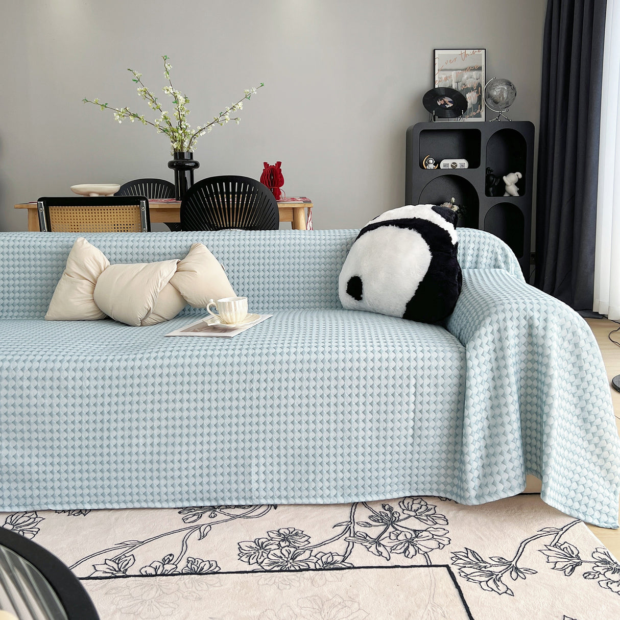 Cooling Textured Sofa Cover Washable Soft Couch Throw Blanket for Summer & Pets