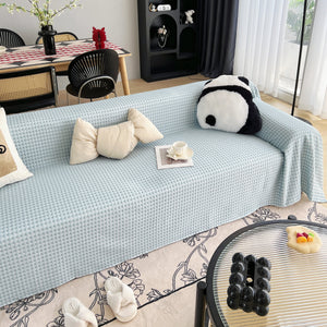 Cooling Textured Sofa Cover Washable Soft Couch Throw Blanket for Summer & Pets