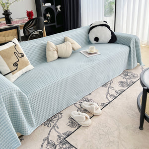 Cooling Textured Sofa Cover Washable Soft Couch Throw Blanket for Summer & Pets