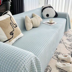 Cooling Textured Sofa Cover Washable Soft Couch Throw Blanket for Summer & Pets