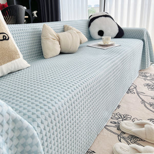 Cooling Textured Sofa Cover Washable Soft Couch Throw Blanket for Summer & Pets