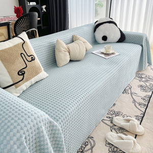 Cooling Textured Sofa Cover Washable Soft Couch Throw Blanket for Summer & Pets