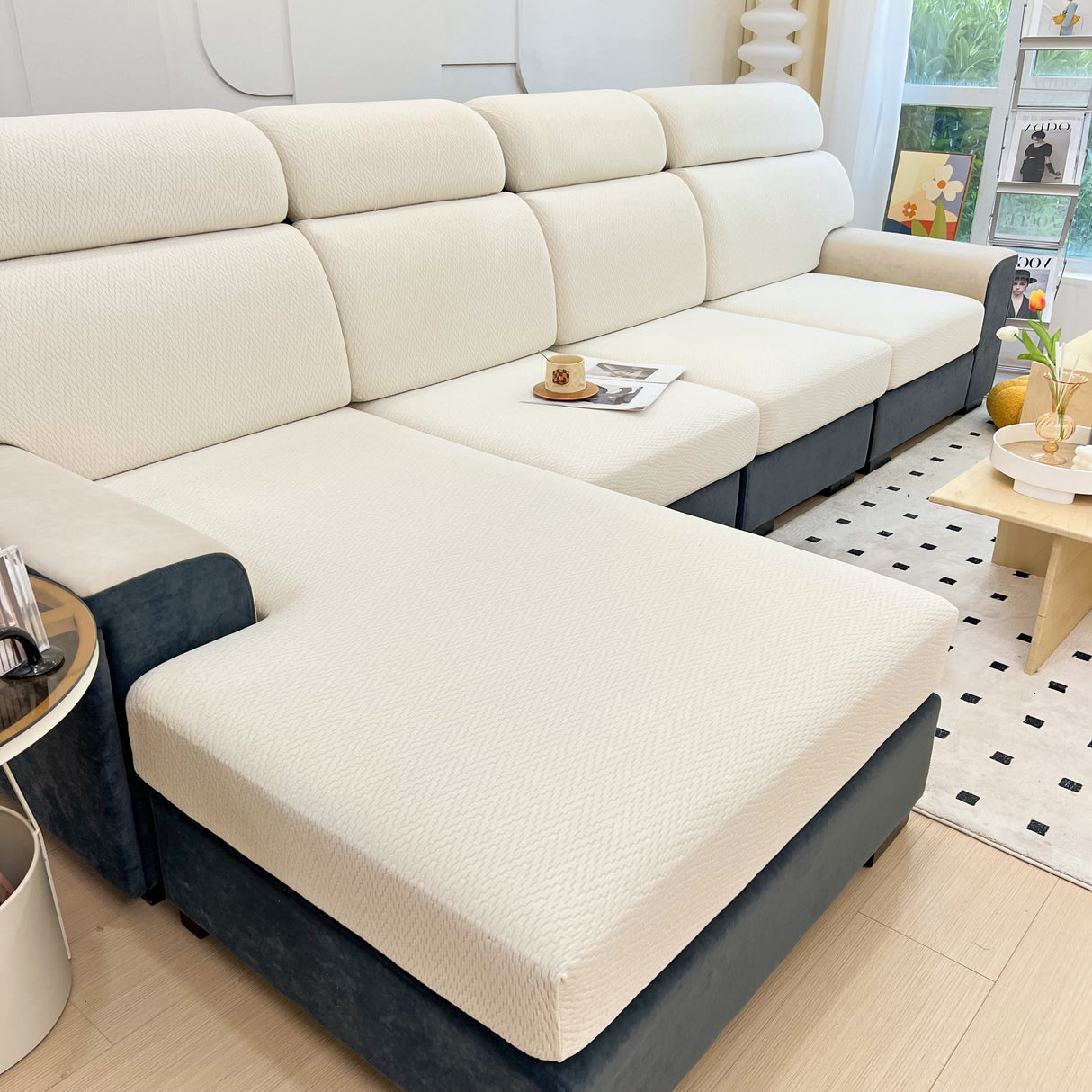 Chenille Fabric Sofa Seat Covers for Sofa 1/2/3/4 Seater, Best Couch Covers for Dogs, Pet Couch Protector