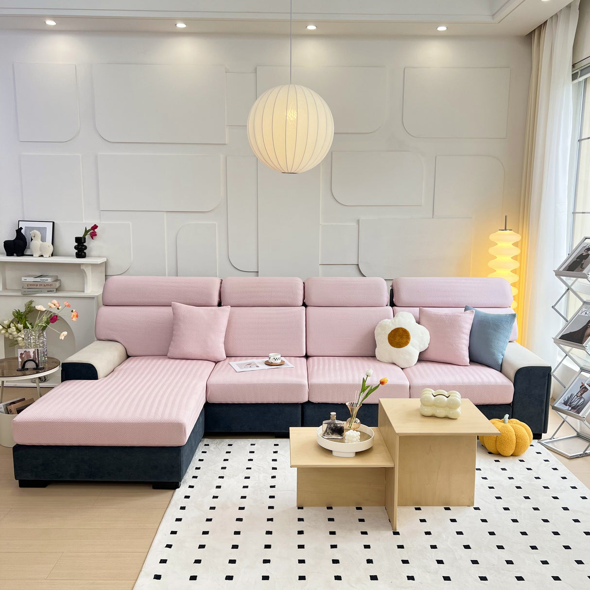 Cooling Stretchy Replacement Couch Cushion Covers for Sectional, Individual Couch Seat Cushion Covers