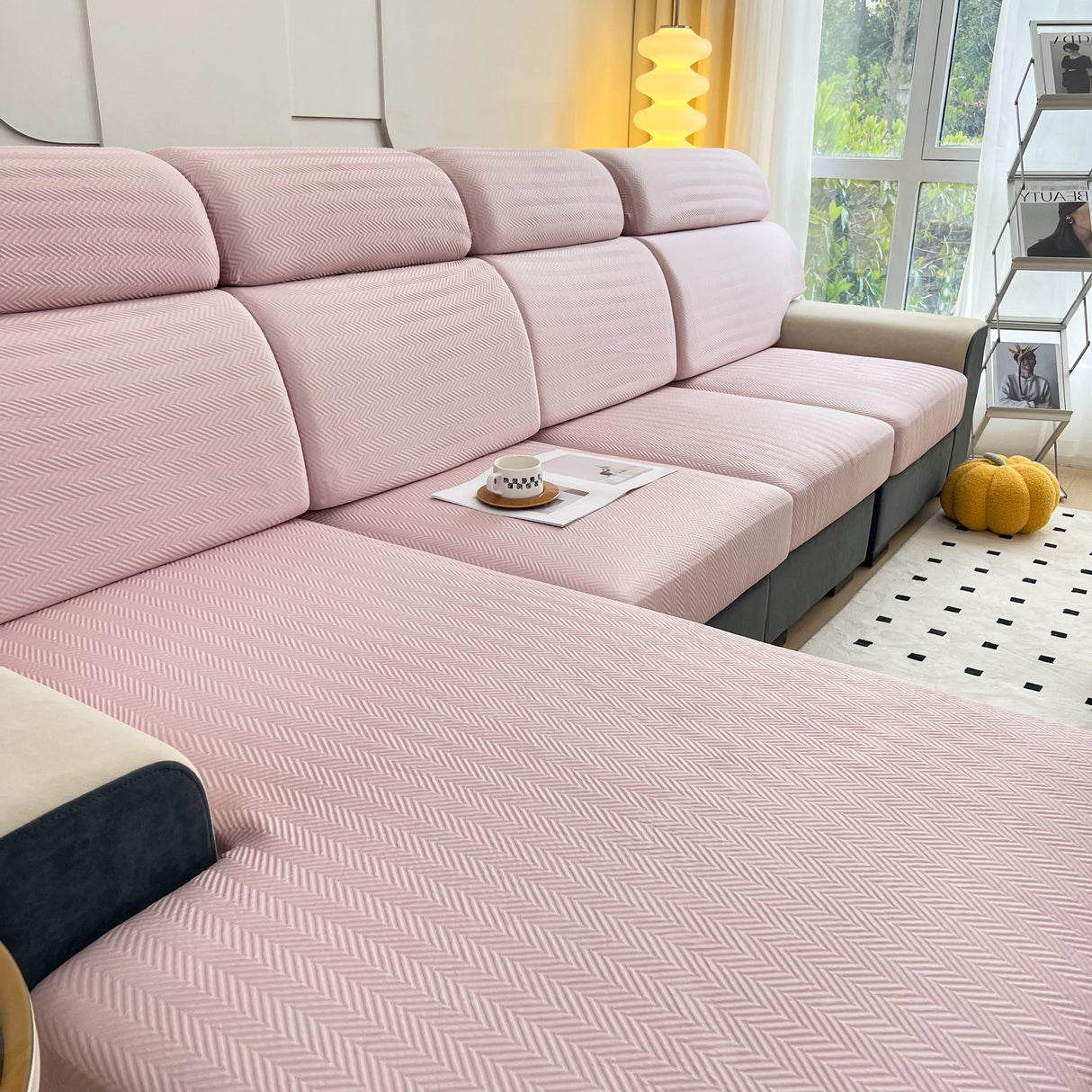 Cooling Stretchy Replacement Couch Cushion Covers for Sectional, Individual Couch Seat Cushion Covers