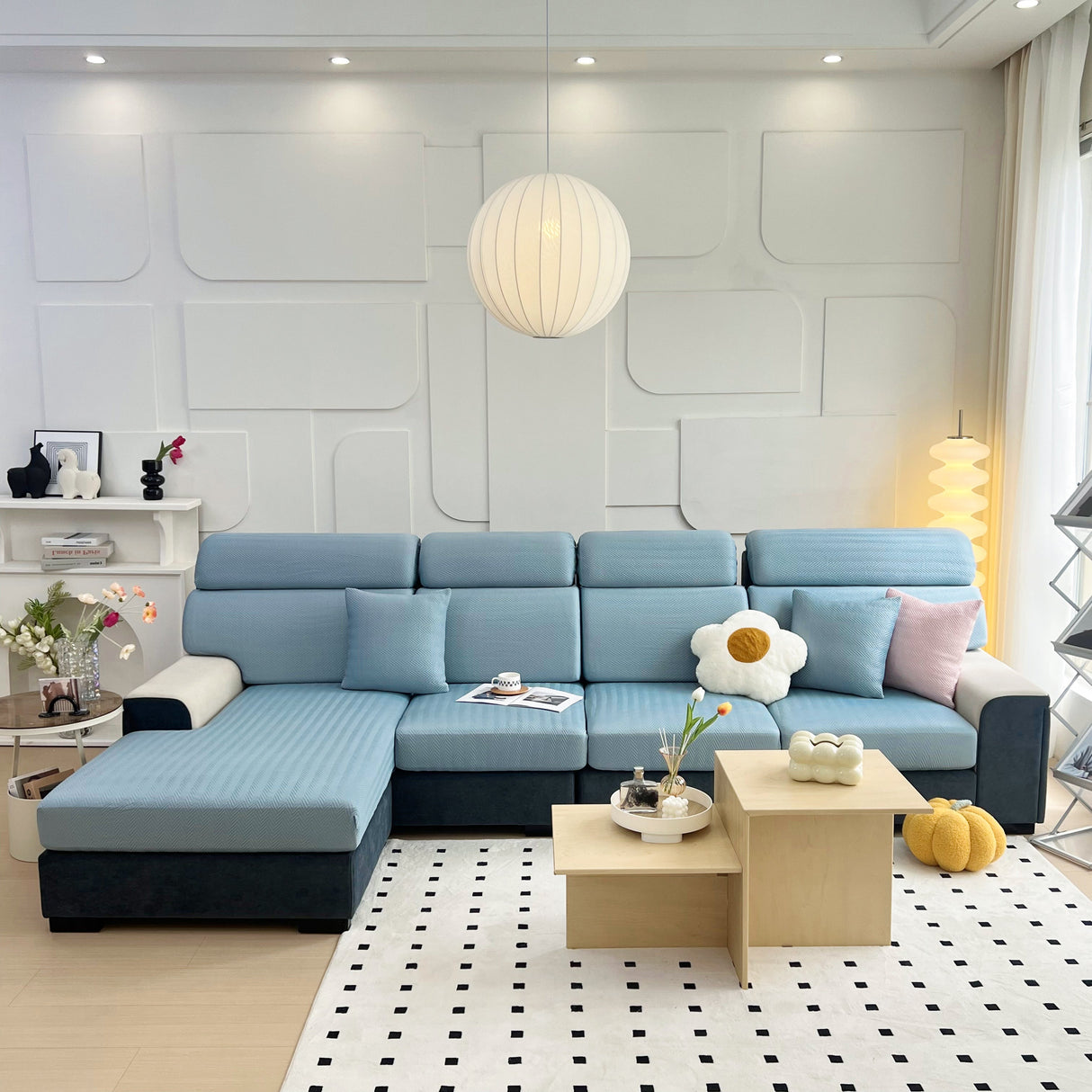 Cooling Stretchy Replacement Couch Cushion Covers for Sectional, Individual Couch Seat Cushion Covers