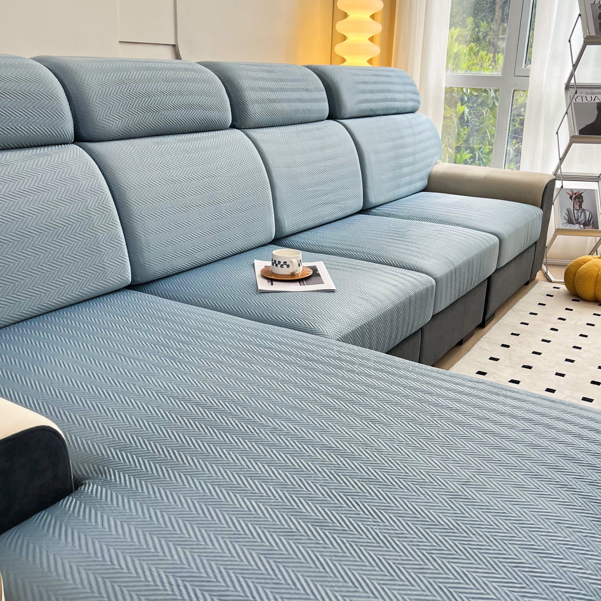 Cooling Stretchy Replacement Couch Cushion Covers for Sectional, Individual Couch Seat Cushion Covers