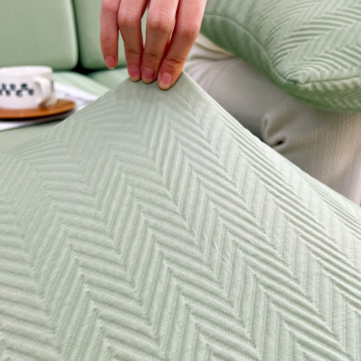 Cooling Stretchy Replacement Couch Cushion Covers for Sectional, Individual Couch Seat Cushion Covers