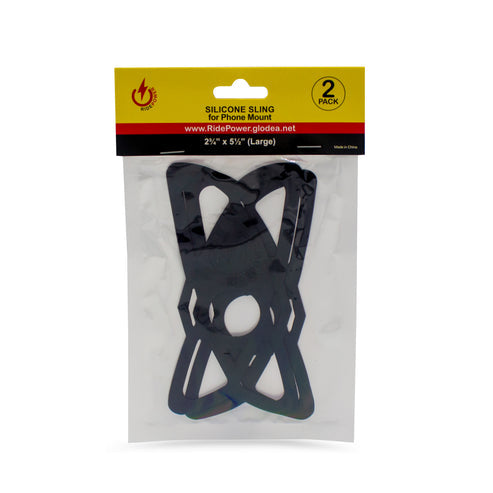 2 3/4" x 5 1/2" Large Silicone Sling for Phone Mounts-2 Pack by GloDea