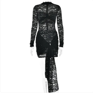 Elegant Slim Fit Lace Dress