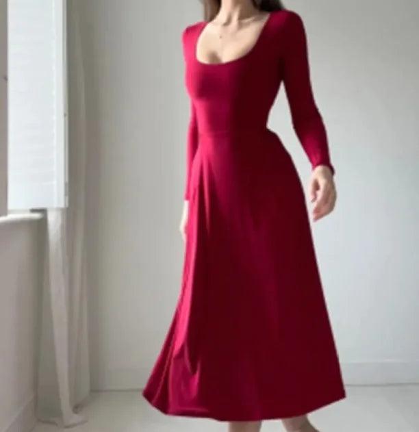 Women Elegant Long Sleeves Dress