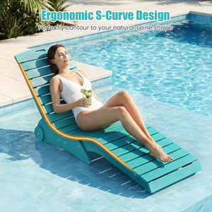 In-Pool Lounge Chair with Weighted Anti-Floating Design 450 LBS for Baja Shelf-Turquoise