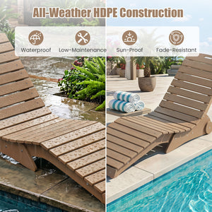 In-Pool Lounge Chair with Weighted Anti-Floating Design 450 LBS for Baja Shelf-Brown