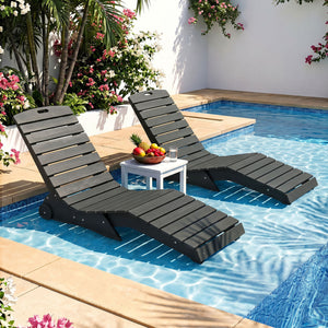 In-Pool Lounge Chair with Weighted Anti-Floating Design 450 LBS for Baja Shelf-Dark Gray
