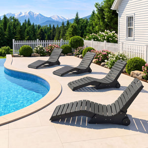 In-Pool Lounge Chair with Weighted Anti-Floating Design 450 LBS for Baja Shelf-Dark Gray