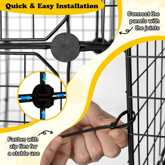 10-in-1 Toddler Swing and Slide Set Climber Playset with Basketball Hoop-Yellow