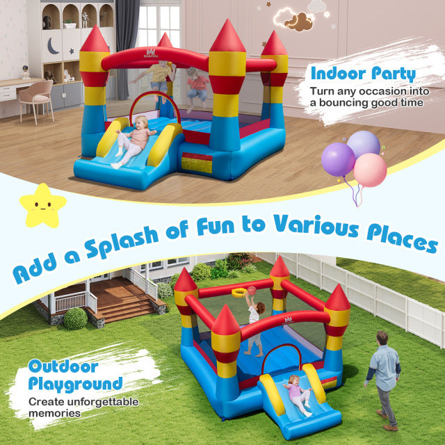 Indoor Outdoor Blow-up Bouncy Castle with 550W Blower for Yard