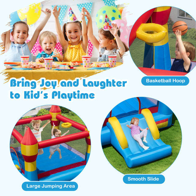 Indoor Outdoor Blow-up Bouncy Castle with 550W Blower for Yard