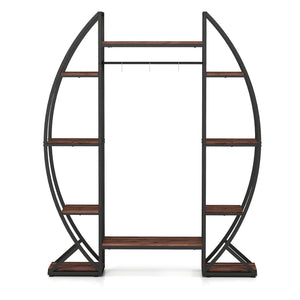 Indoor Plant Stand 63" Tall 10-Tier Corner Metal Plant Shelf Large Flowerpot Holder-Brown