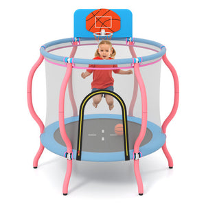Kids Trampoline Indoor & Outdoor Pumpkin Trampoline-Pink