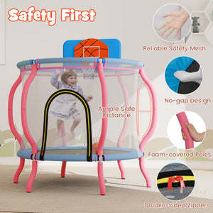 Kids Trampoline Indoor & Outdoor Pumpkin Trampoline-Pink