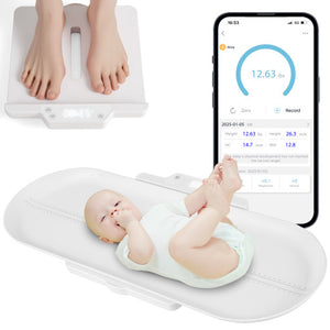Infant Scale with Detachable Tray for Body Weight and Height Measurement-White