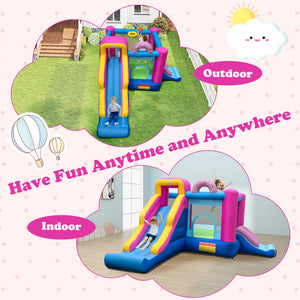 Inflatable Bounce House with Slides and Basketball Hoop (with 750W Blower)